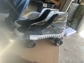 Camo Vans High-Top Roller Skates size 16