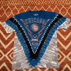 Liquid Blue Chicago Cubs T Shirt Baseball Mens Tie Dye Size XL