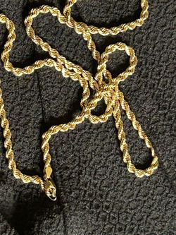 Gold Rope Chain Necklace