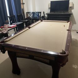 Slate Pool Table and Cues