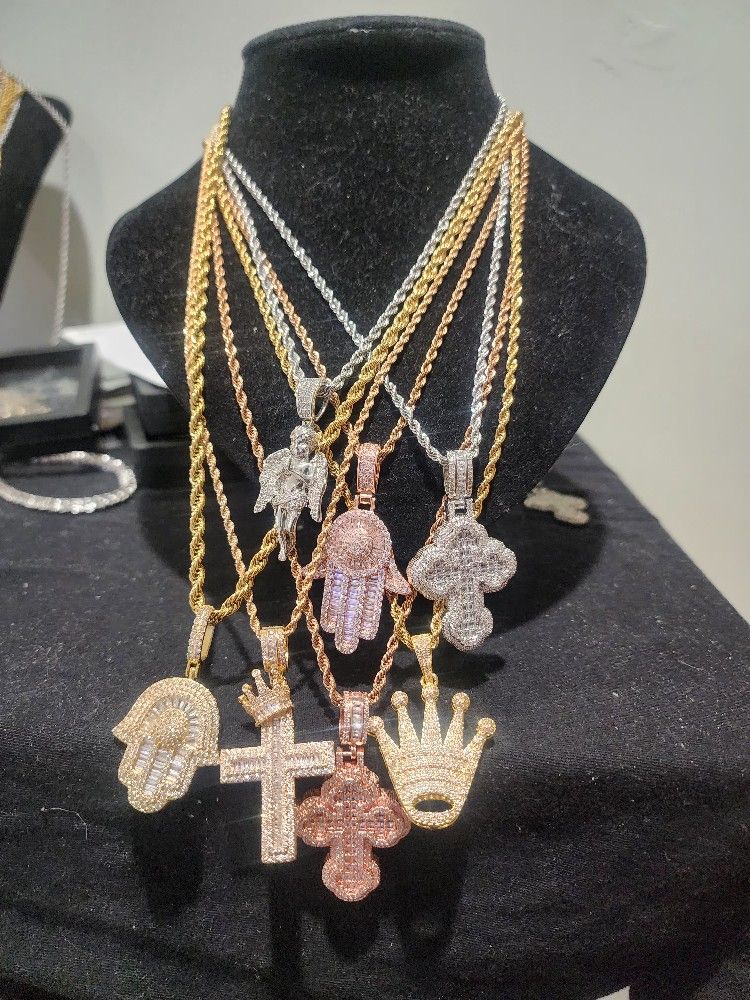 Rope Chain and Pendant combo Gold plated 