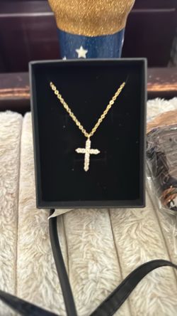 Crucifix and chain delicate