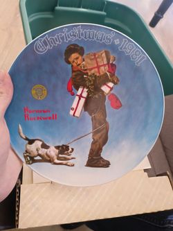 1981 Knowles Christmas Plate by Norman Rockwell