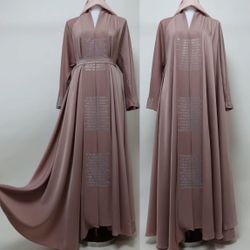Elegant Turkish-Style Flowing Maxi Abaya – Breathable, Anti-Static EID & Modest Wear Dress