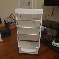 White Plastic Magazine Rack for Sale