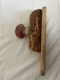 Led Shroom Wood Decoration/real Wood/light/batterypowered