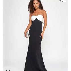 Black And White Bow Dress New With Tags Formal