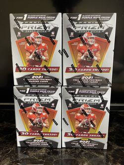 New 2021 Panini Prizm Draft Picks Collegiate Football Blaster Box Factory Sealed Lot Of 4