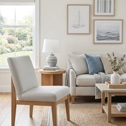 Upholstered Natural Wood Slipper Accent Chair - Hearth & Hand with Magnolia 