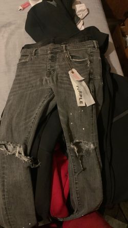 Gray Purple Jeans