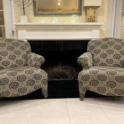 Modern Brown Armchairs - Great Condition - Priced to Sell!