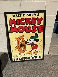 Mickey mouse classic wood posted board 2 feet high