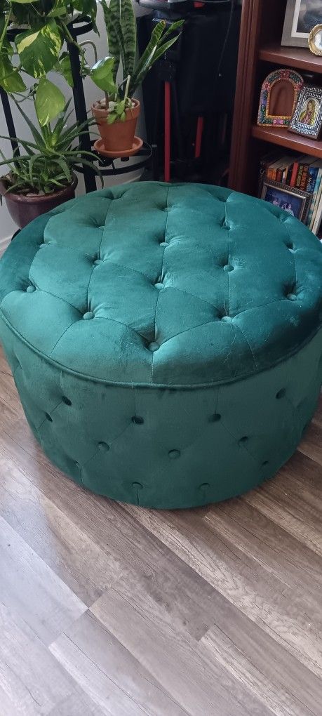 Forest Green Ottoman 