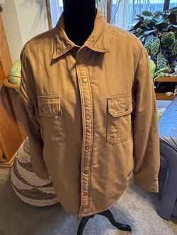 Dickies Quilted Lined Duck Chore Coat Men’s Work Jacket Brown Large