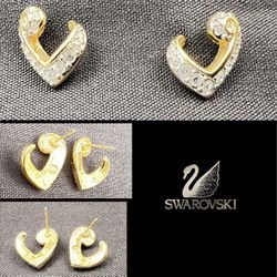 Swarovski heart earrings  