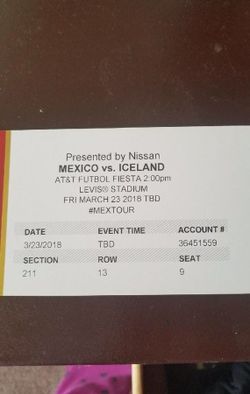 Tickets para el juego de México
