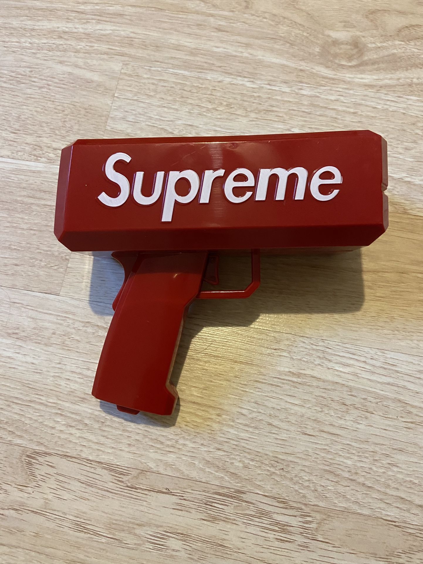 Red Supreme Money Gun Cash Fun Toy