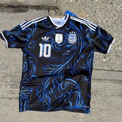 NEW adidas LARGE Argentina Official 2026 Away Messi 10 World Cup Jersey KH3940