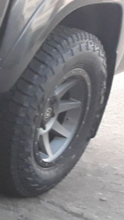 4 new wheels & tires 6 lugs icon rebound titanium $1300