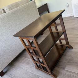 3 tier hard wood table