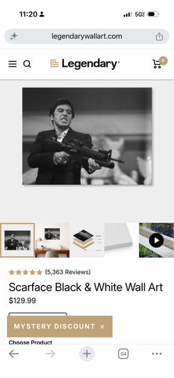 Scarface wall art 32” x 24”