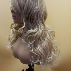 Long Blonde Wavy Wig