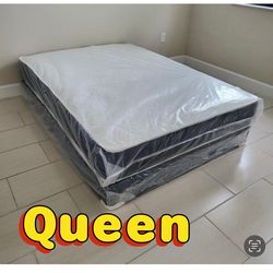 Queen Mattress Set – Medium – Brand New – Delivery Available 🚚