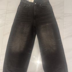 H&M Super Baggy Black Jeans 30’30