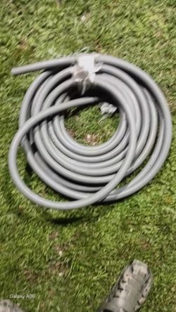 Coiled Gray Flexible Conduit