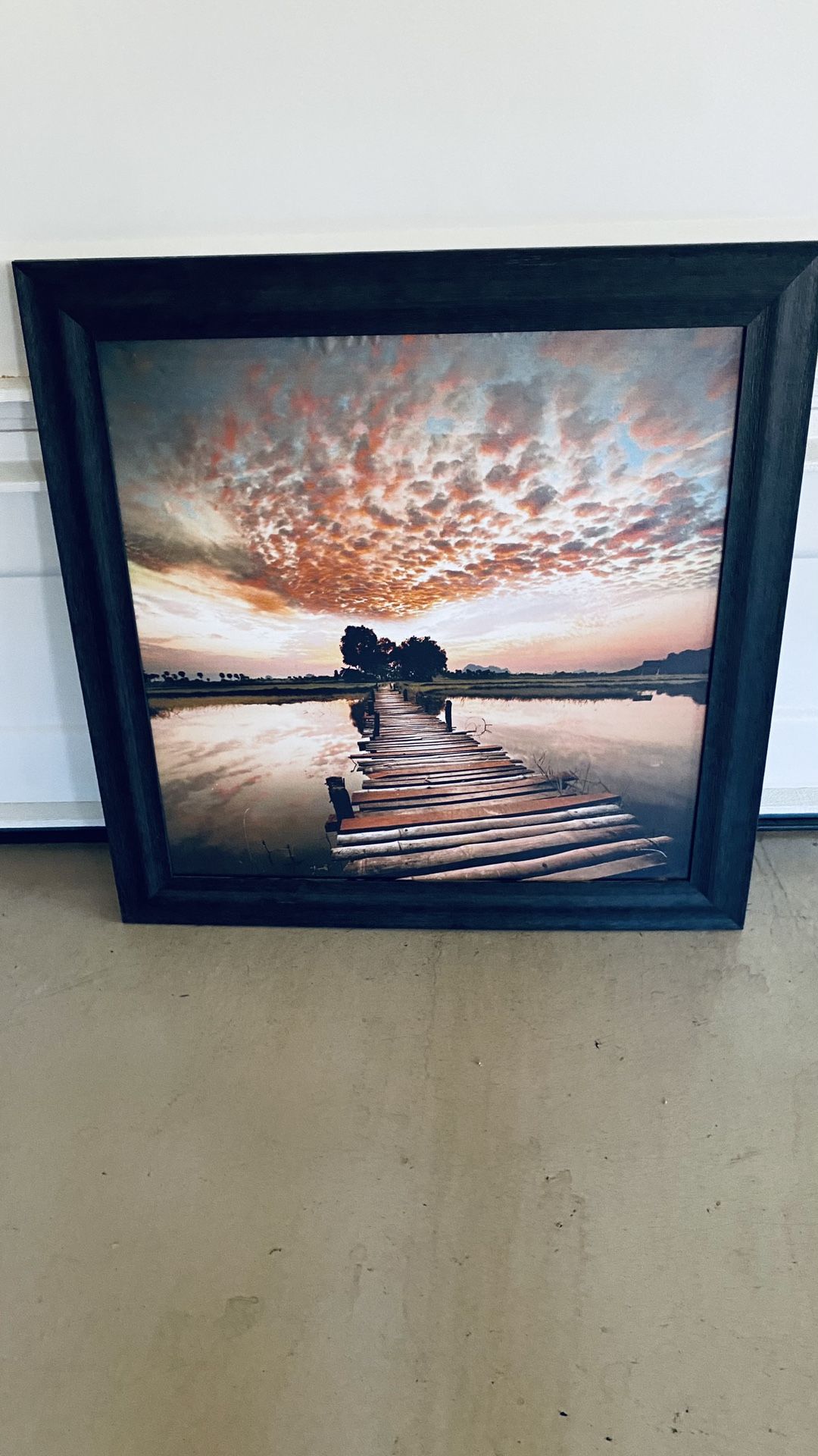 Framed Wall Hanging On Canvas