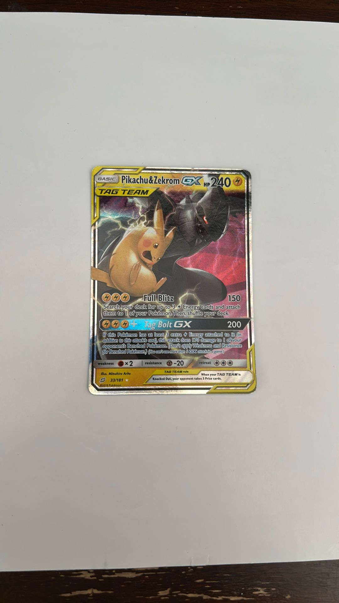 Pokémon Pikachu And Zekrom Card 2019