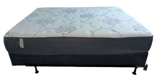 Restonic Luxury Queen Mattress - Like New - Box Spring & Frame Included