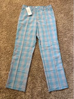 NWT Adidas FP Plaid Golf Pants Mercury Mens Size 30x30