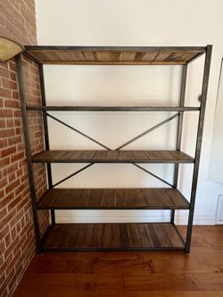 Wood & Metal Open Bookcase Bookshelf unit from the store bun