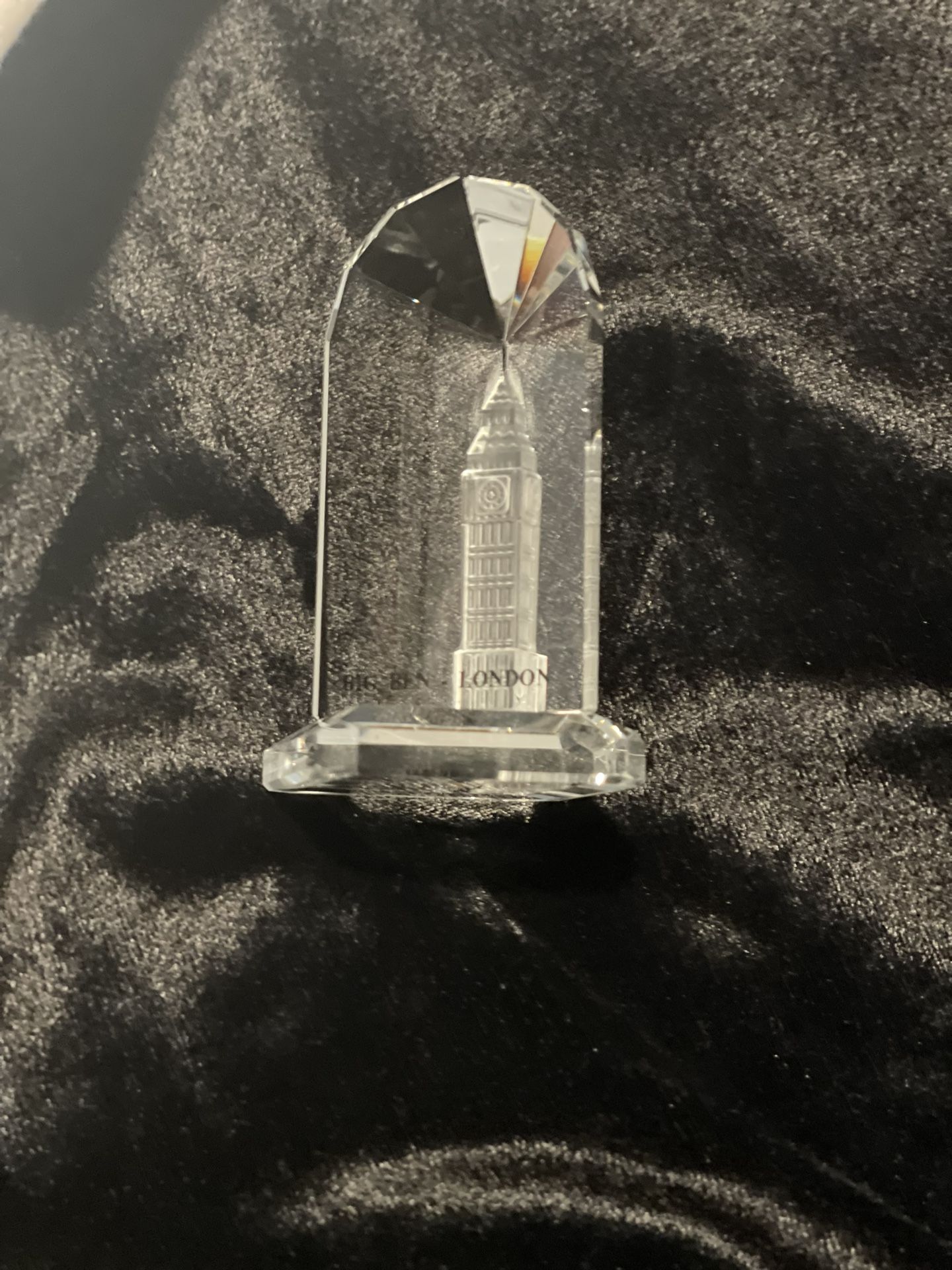 NWOT Big Ben Prism Paperweight Laser Engraved