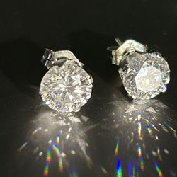 2ct Moissanite Set In Silver With Certificate 