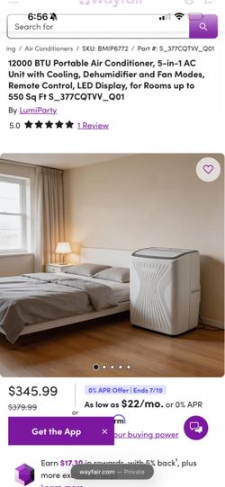 12000 BTU Portable Air Conditioner