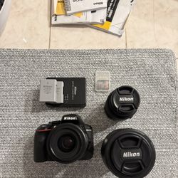 Nikon 5300 Camera And Nikon Lenses