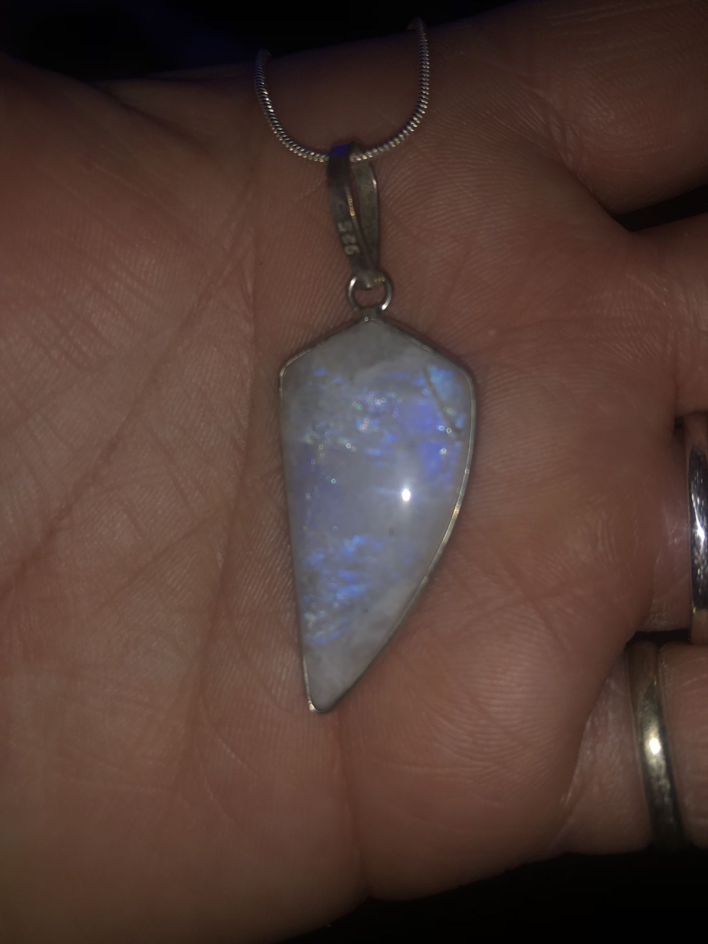 Moonstone And Sterling Necklace