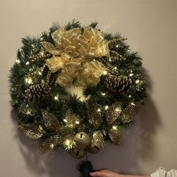 Christmas Gold Accent 22” Wreath