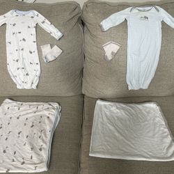 Baby Boy 0-3 Month Blanket And Clothing Lot