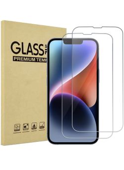 ProCase 2 Pack Screen Protector for iPhone 14 / iPhone 13 / iPhone 13 Pro 6.1 Inch, Tempered Glass Screen Film Guard for iPhone 14 2022 / iPhone 13/13