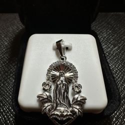 Virgin Mary Pendant 925 Silver 