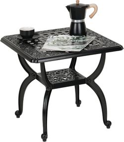 Zluvdfur- Cast Aluminum Outside Side Table
