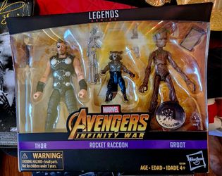 Marvel Legends Thor, Rocket Raccoon & Groot Avengers Infinity War 3-Pack HASBRO