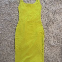 Zara Neon Yellow Dress