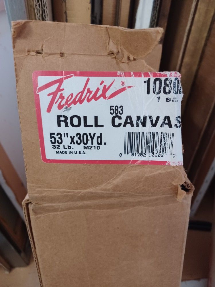 53" x 30 Yds Fredrix 533 Unprimed Cotton Canvas