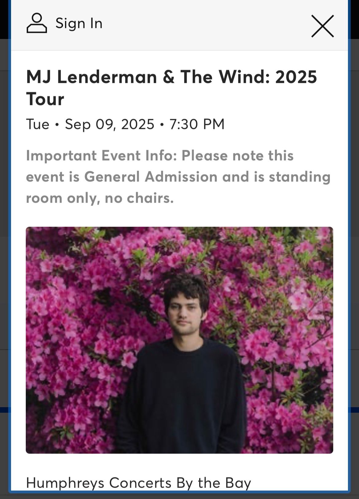MJ Lenderman 9/9 @ Humphries 