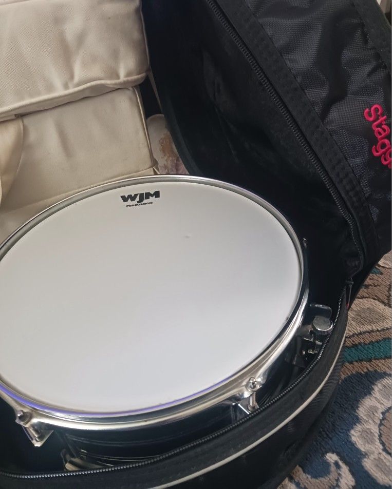 14×6.5 Chrome Snare W/ Carry Case, Perfect for Beginners, Or Spare Snare