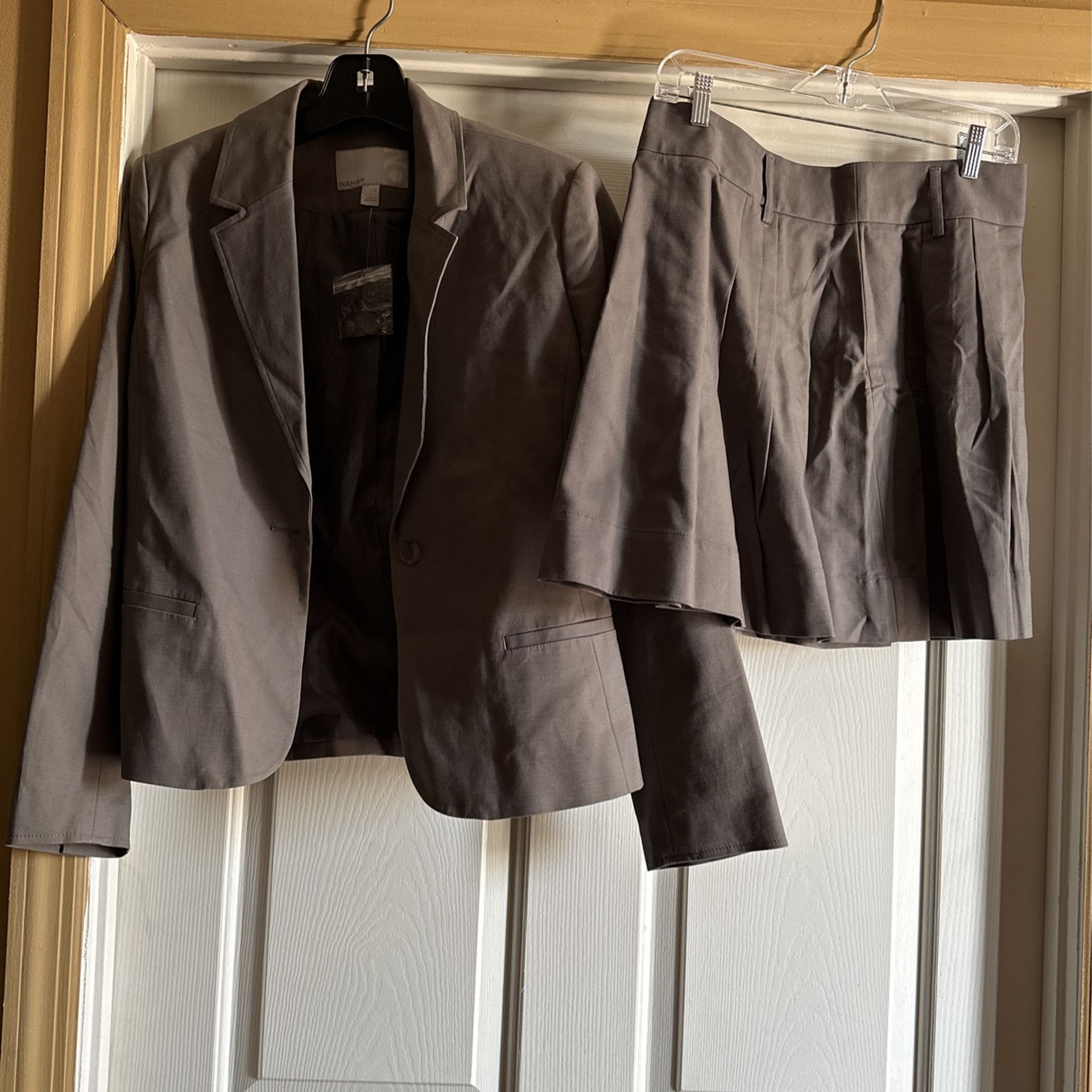 Blazer Jacket With Skirt Set